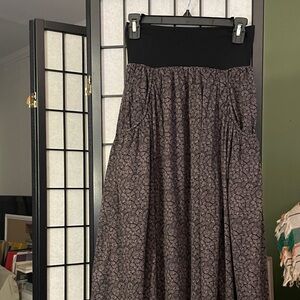 Garnet Hill brown/black A-line Women's Skirt